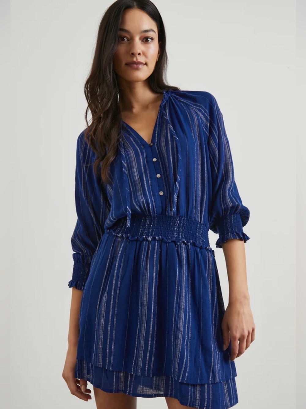 Rails Cobalt Blue Striped Mini Dress Size Medium